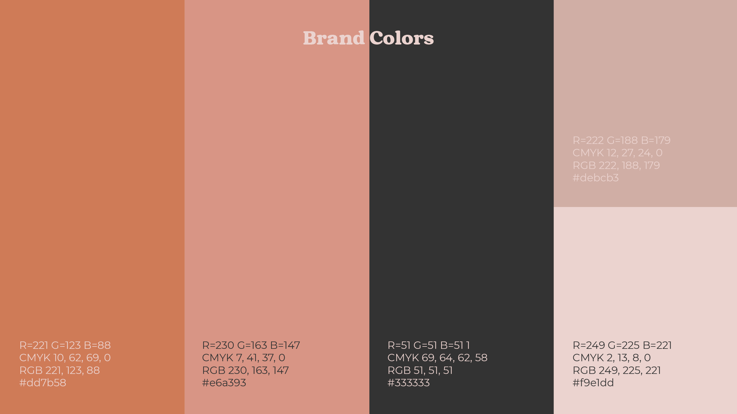 hair salon brand colors