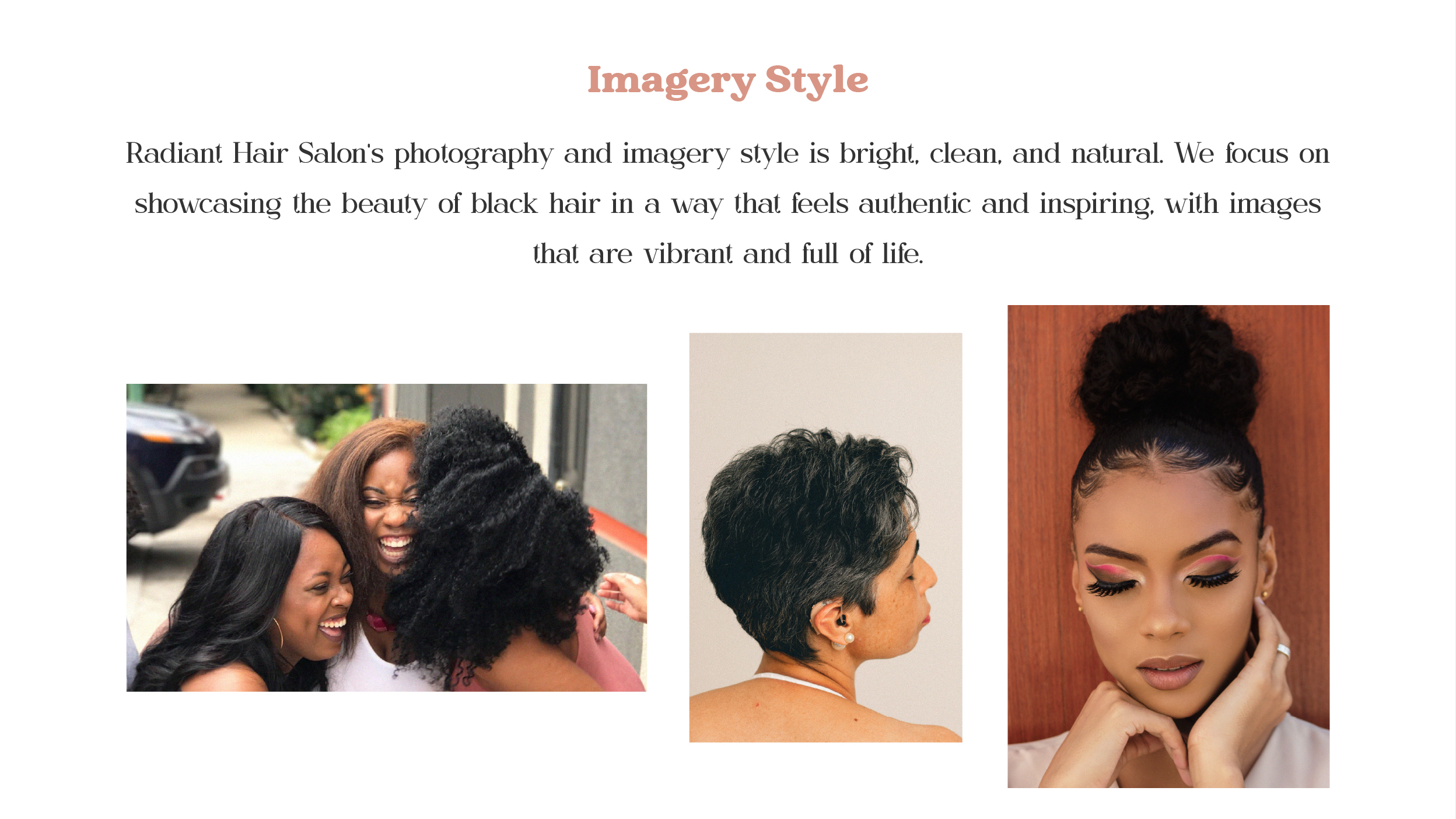 hair salon imagery style