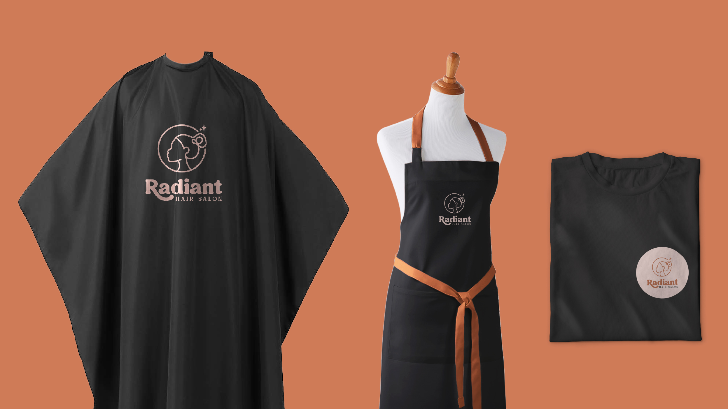 hair salon apron, t shirt mannequin