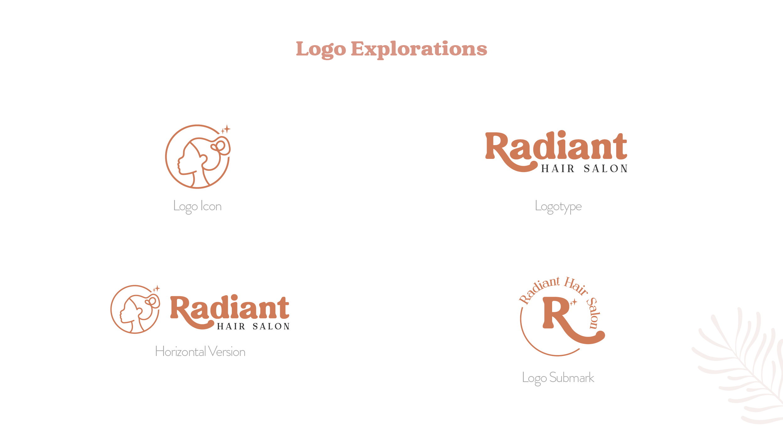 hair salon logo explorations